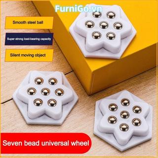 FURNIGO 4 Bánh xe đa năng, Ròng rọc tự dính 7 hạt tự dính, Đế ròng rọc Mini tắt tiếng