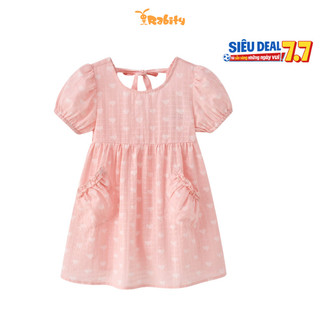 Đầm thô ngắn tay bé gái Rabity 950.115