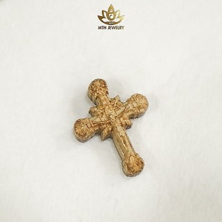 Charm Thánh Giá Trầm Hương Tự Nhiên 10mm 12mm Phụ Kiện Vòng Tay Vòng Cổ - Mộc Trầm Hương MTH