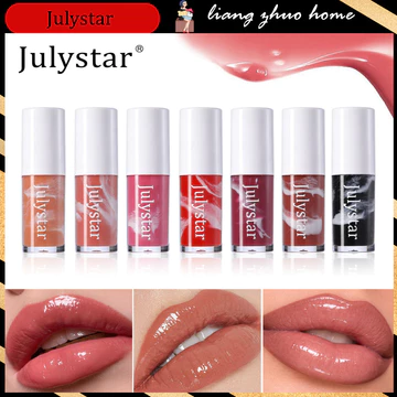 Julystar Họa Tiết Đá Cẩm Thạch Son Bóng Nước Gương Bóng Hoàn Thiện Tint Dưỡng Ẩm Làm Sạch Son Môi Lỏng Lâu Dài Son Dưỡng Môi Cho Nữ Sinh Viên Trang Điểm Văn Phòng Hàng Ngày
