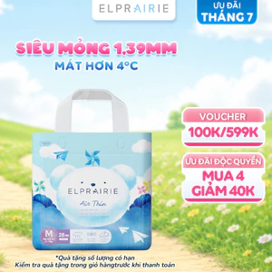 Tã/Bỉm Quần ELPRAIRIE Air Thin Nội Địa Hàn Siêu Mỏng Siêu Thấm Hút, Mềm Mại Chống Hăm M-L-XL-XXL Cho Bé Từ 6-15Kg