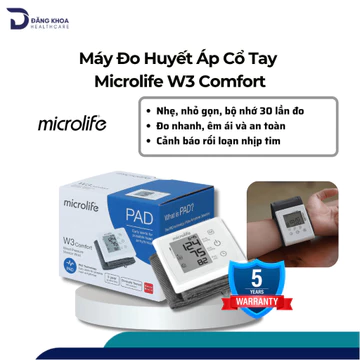 Máy đo huyết áp cổ tay MICROLIFE W3 Comfort đo chính xác nhờ công nghệ IMT - DK