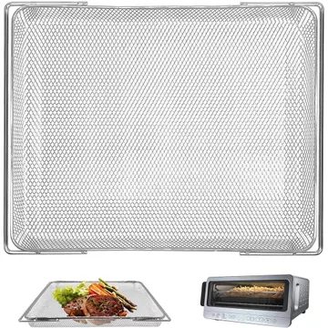 Phụ kiện nồi chiên không khí GCQ cho lò nướng bánh mì lật Ninja & nồi chiên không khí SP151, 13,6 '' × 10.6 'Bộ phận thay thế nồi chiên không khí bằng thép không gỉ cấp thực phẩm Giá nướng, Máy rửa ch