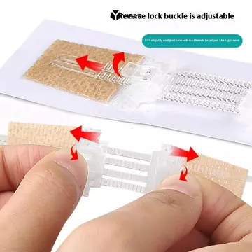 YIBAR Dây Kéo Dây Buộc Vết Thương Đóng Miếng Dán Huyết Định Miếng Dán Vết Thương Nhanh Không Cần Khâu Dây Kéo Ngoài Trời Ban Nhạc-Aid Di Động Qui Chép Vết Thương Mới