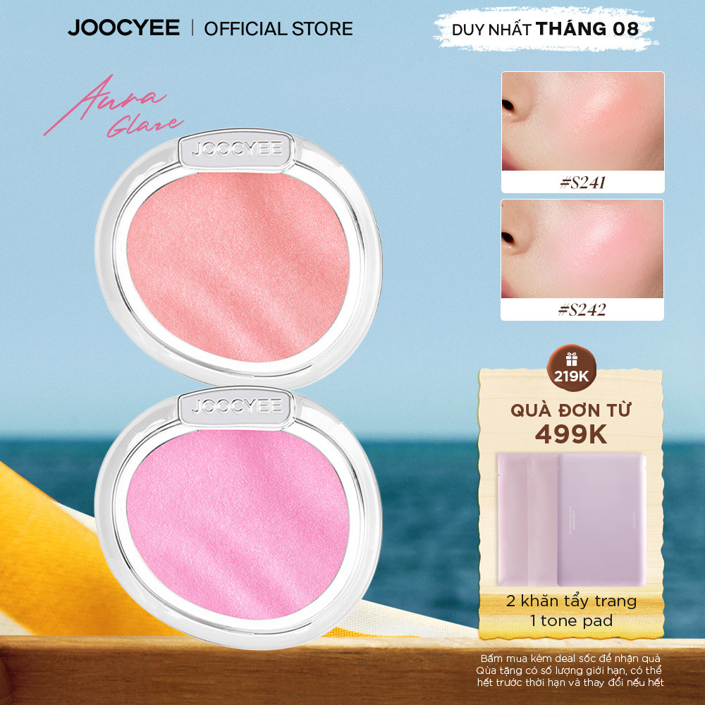 Phấn má hồng nhũ JOOCYEE Aura Collection Phiên bản giới hạn hiệu hứng ửng hồng tự nhiên, nhũ sáng nhẹ nhàng cho làn da glowy không tỳ vết