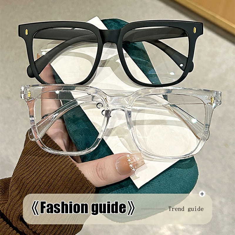 ✨✨Kính khung vuông trong suốt Kính chống ánh sáng xanh Kính quang học Unisex