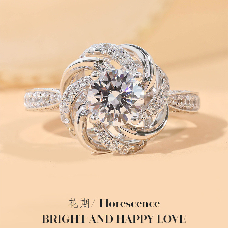 Moissanite Wedding Ring by shangqiuzuanshidian619