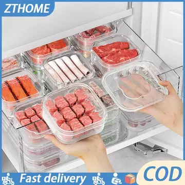 (COD) Tủ lạnh Hộp đựng thực phẩm Hộp đựng thực phẩm Nhà bếp Hộp đựng sắc nét kín Hộp đựng thực phẩm Hộp tươi Hộp sắp xếp nhà bếp