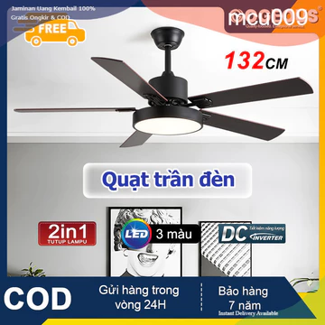 Quạt gỗ rắn Lõi Đồng 6 Tốc Độ Gió Đèn Led 3 Chế Độ Ánh Sáng,Có Đảo Chiều Hút Ẩm quạt trần phòng khách quạt trần có đèn