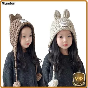 Mũ dệt kim trẻ em MUNDAN, Mũ lưỡi trai màu trơn cho bé, Mũ lưỡi trai mềm mại dễ thương Chống gió lạnh Mũ mùa đông ấm áp ngoài trời mùa đông