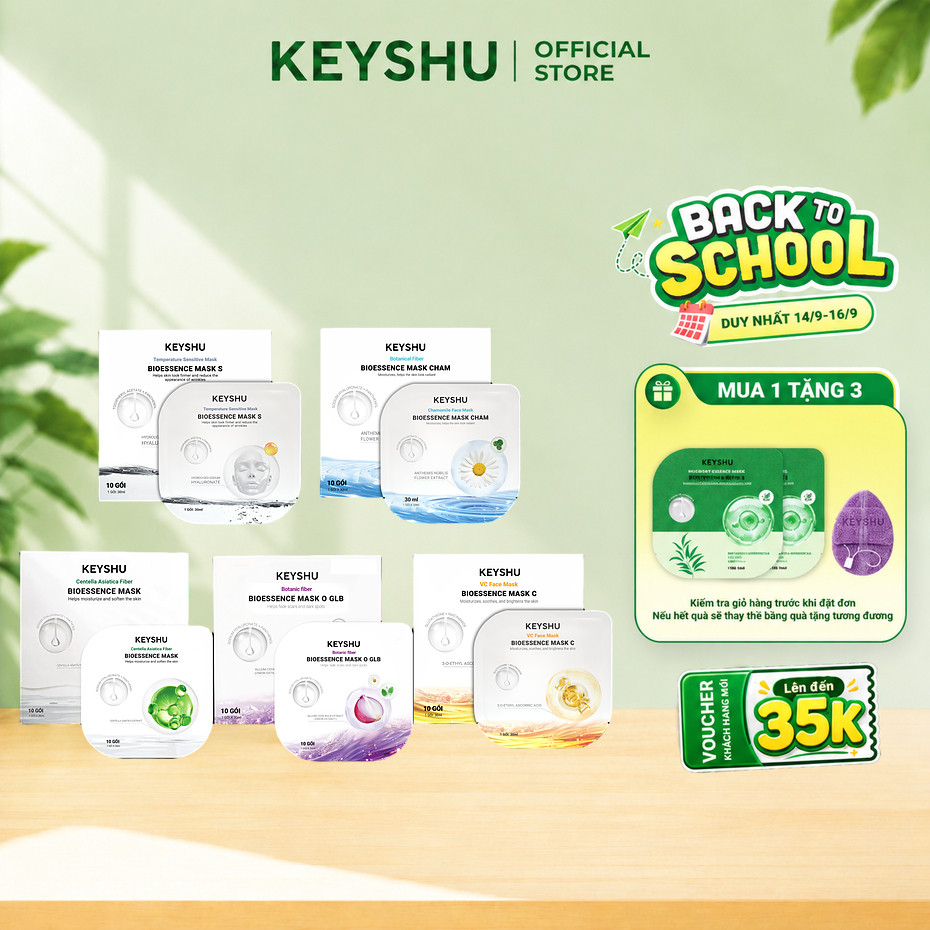 [DUY NHẤT THÁNG 9] 1 Hộp Mặt Nạ KEYSHU 30ML Dưỡng Ẩm, Làm Mềm Da, Hỗ Trợ Ngăn Ngừa Lão Hóa, Đều Màu Da