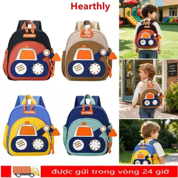 Ba lô trẻ mới biết đi dành cho bé trai, Ba lô mẫu giáo Mini máy xúc hoạt hình, Ba lô mở rộng chống mài mòn bền bỉ Ba lô trẻ em dành cho trẻ sơ sinh