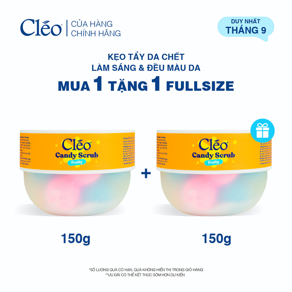 Kẹo Tẩy Tế Bào Chết Candy Fruity Cleo Giảm Thâm Sần, Làm Sáng & Đều Màu Da 150g