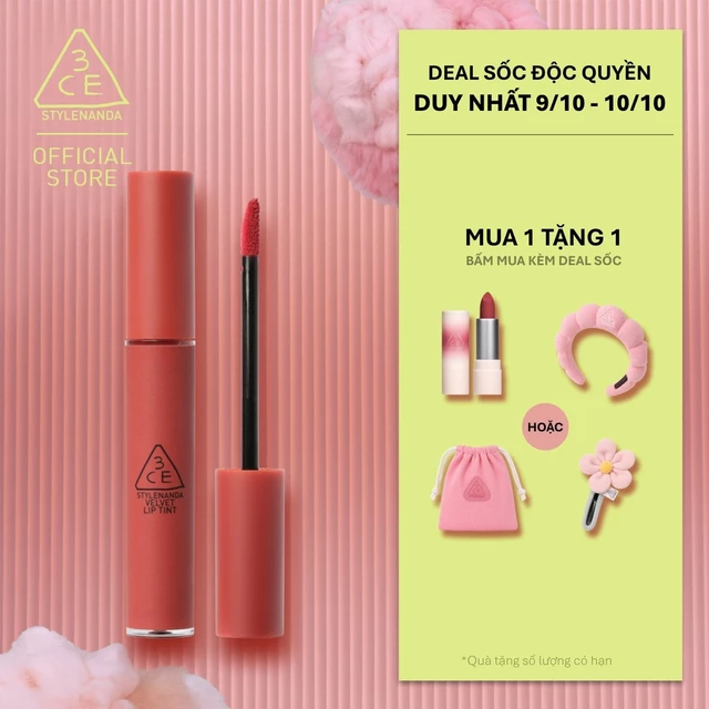 Son kem lì nhung mịn 3CE Velvet Lip Tint