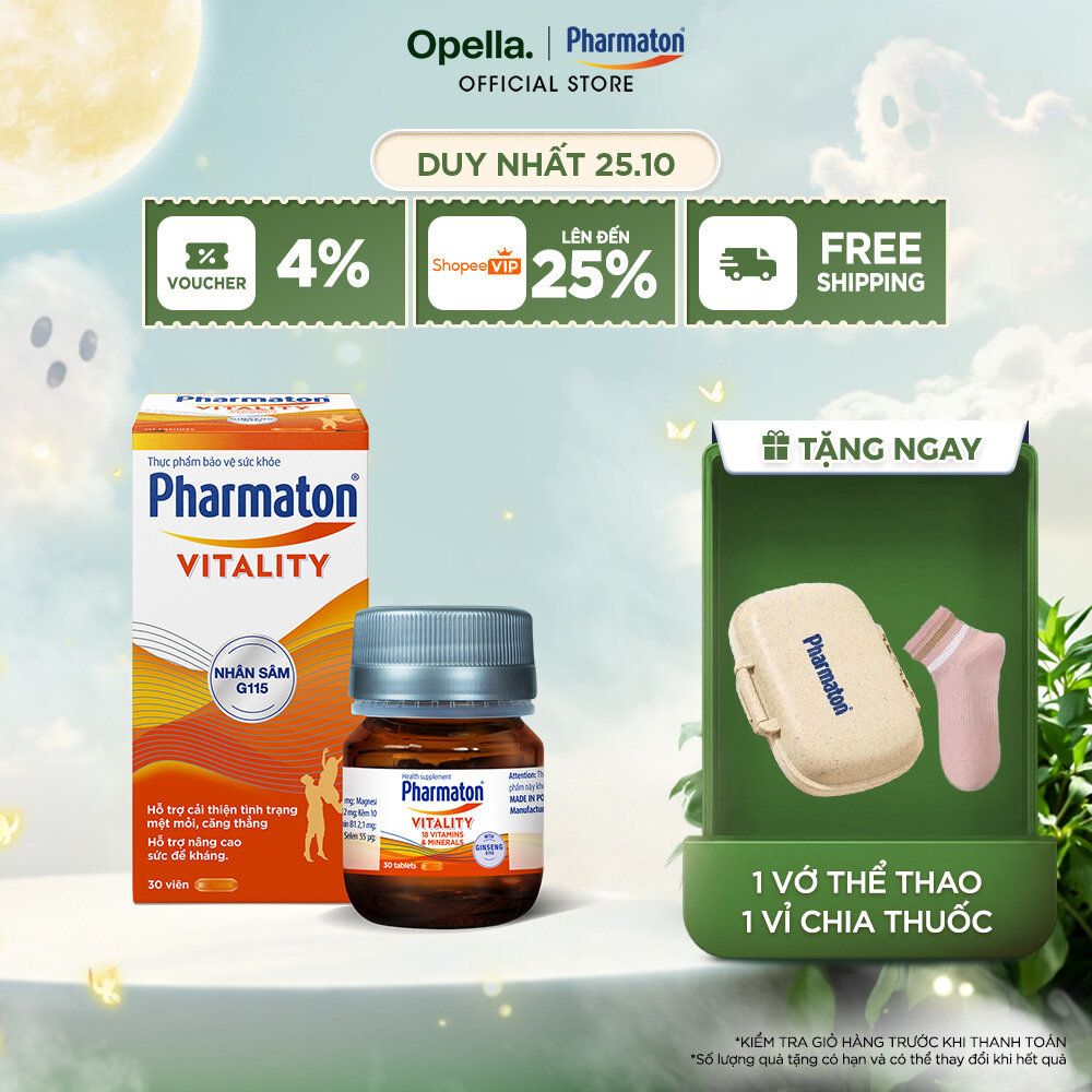 Thực Phẩm Bảo Vệ Sức Khỏe Pharmaton Vitality 30 Viên/Lọ