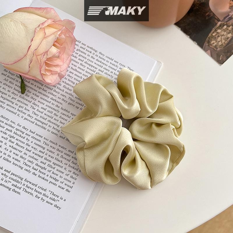 Newwellknownepic Nữ Lụa Scrunchie Co Giãn Handmade Nhiều Màu Tóc Đuôi Ngựa Giá Đỡ Phụ Kiện Tóc VN
