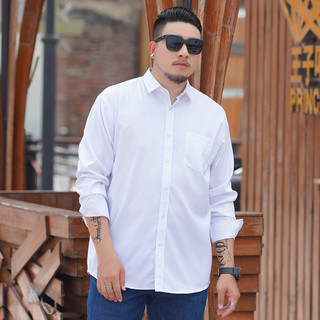 Áo sơ mi nam oversize 10XL, công sở màu đen trắng, tay dài phù hợp cưới hỏi