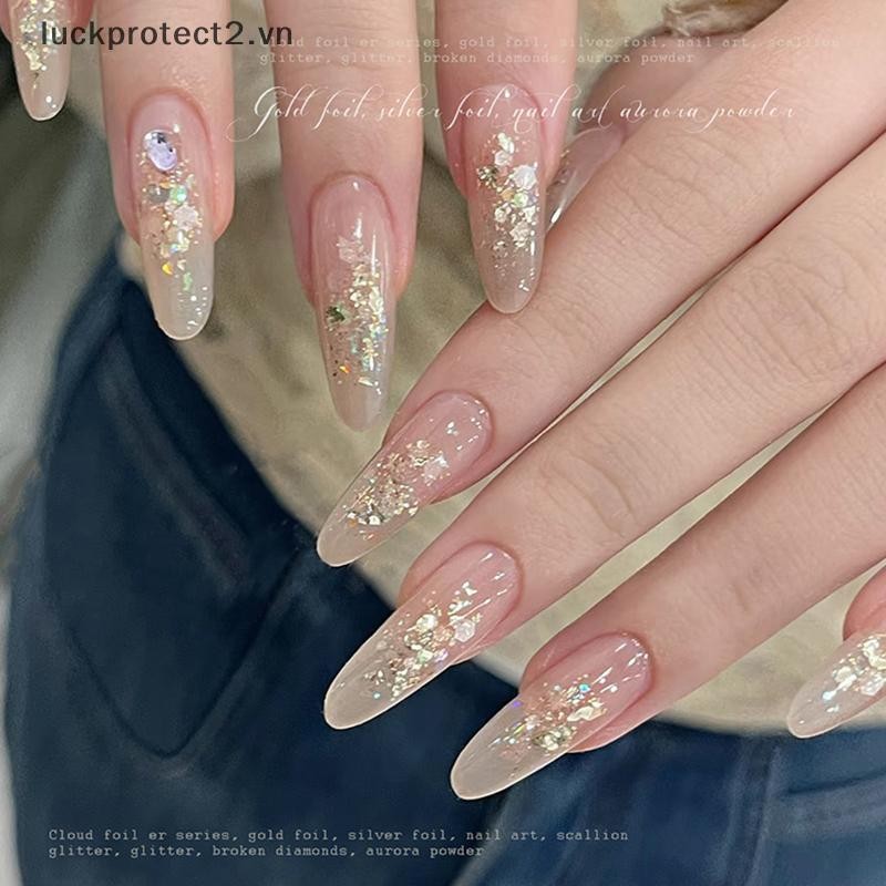 # luckpro # 1Box Ngôi Sao Lấp Lánh Móng Tay Lấp Lánh Pentagram Trang Trí Móng Tay Phụ Kiện Salon DIY Nail Art Design.