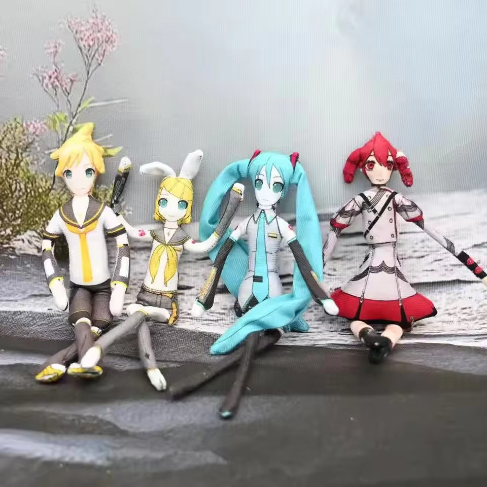 Anime Hatsune Miku Kasane Teto Kagamine Len Kagamine Rin Cosplay Sang Trọng Búp Bê Slender Hình Dạng Xoắn Đồ Chơi Trang Trí Phòng