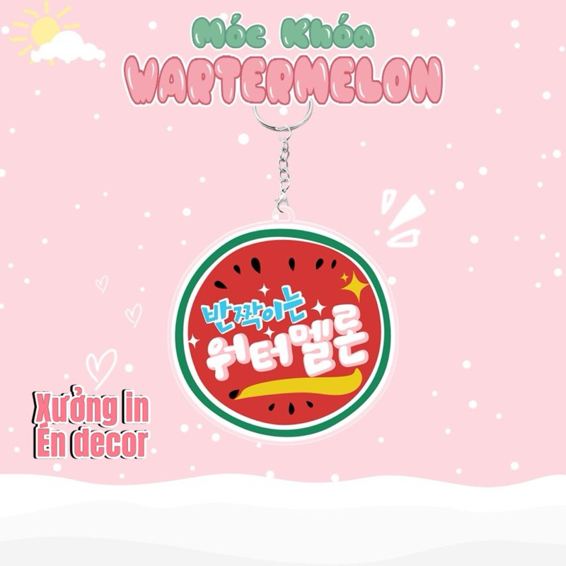Móc khoá dưa hấu cute -watermelon- Phim Dưa hấu lấp lánh- Sango