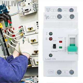 hilivn Mini ATS Tự Động Bằng Tay Chuyển Công Tắc 2P 80A Máy Phát Điện Gia Đình Bộ Chọn Điện Tự Động Kép DIN Rail Mount Siêu Mỏng PV loại