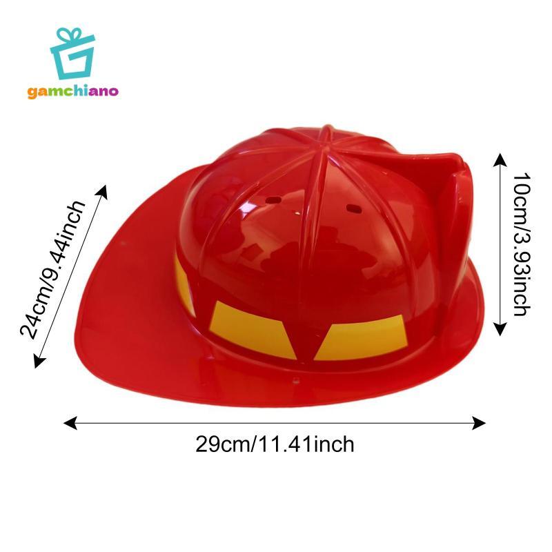 Gamchiano Dr Up Đồ Chơi Lính Cứu Hỏa Nhập Vai Dụng Cụ Chơi Mũ An Toàn Nhựa Mũ Bảo Hiểm Cho Trẻ Em Đỏ