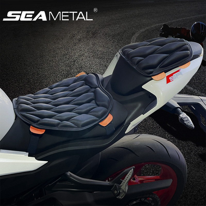 SEAMETAL Đệm Ghế Xe Máy 3D Thoải Mái Ghế Không Khí Đệm Cách Nhiệt Thoáng Khí EVA Chống Thấm Nước Chống Sốc Miếng Lót