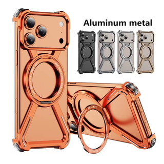 [JLK] Ốp Lưng Kim Loại Titan Chắc Chắn Cho iPhone 17 Pro Max 17Air Hợp Kim Nhôm Ốp Lưng Giá Đỡ Xoay Từ Tính