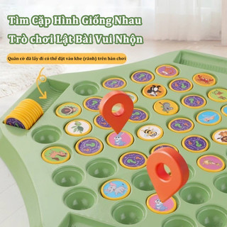 Đồ Chơi Lật Cờ Vua Xếp Hình Rèn Luyện Trí Nhớ,Chất Liệu An Toàn,Hình Ảnh Sinh Động,đồ Chơi Thông Minh Cho Bé