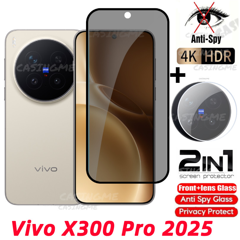 Vivo X300 Pro 2025 Kính cường lực riêng tư Chống gián điệp Full Cover Bảo vệ màn hình Chống Peek Phim riêng tư cho Vivo X300 VivoX300 X 300 Pro X300Pro FE 4G 5G 2025 Phim bảo mật chống Peek