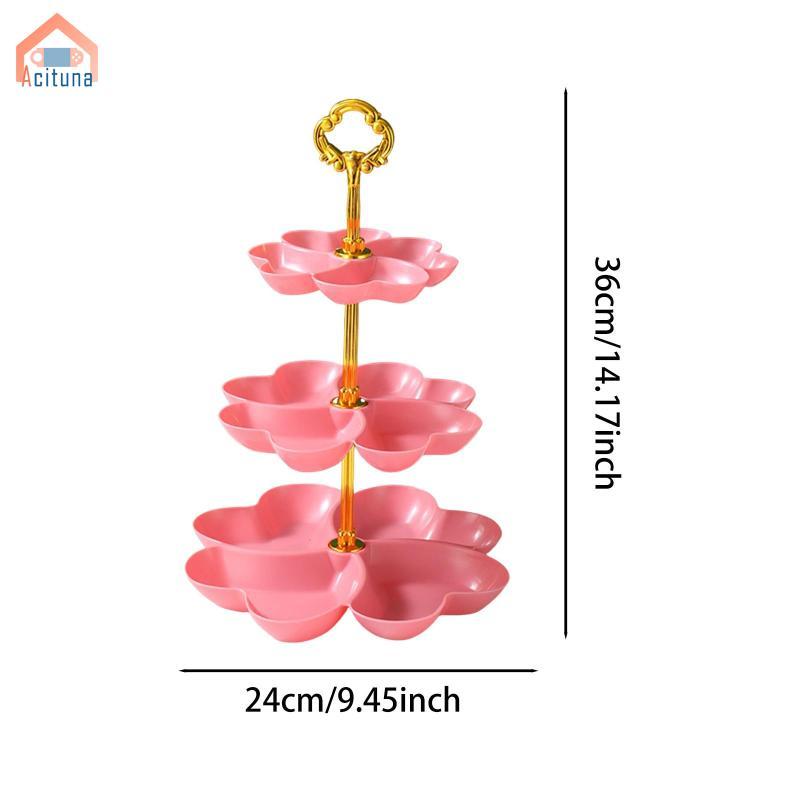 Khay Trái Cây Đế Bánh Ba Tầng Dung Tích Lớn Phục Vụ Món Ăn Khay Đĩa Trang Trí Khay Ăn Nhẹ Cho Nhà Hàng Khách Sạn Nhà