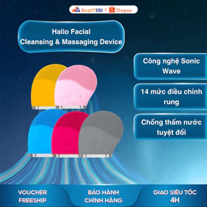 Máy rửa mặt và massage Halio Facial Cleansing & Massaging Device - Bảo hành chính hãng 24 tháng