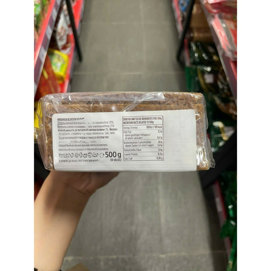 Bánh Mỳ Đen Yến Mạch Pema 500g, Bánh Mỳ Đen Nguyên Cám Pema