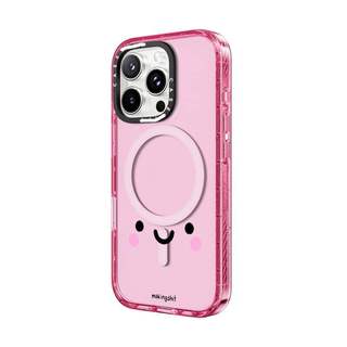 CASECASE X Dễ Thương Aura Hồng Fizz Màu Trong Suốt Cứng Hút Từ Tính Tác Động Dành Cho Apple IPhone 12 13 14 15 16 17 Pro Max Air Plus Có Hộp