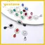 GUSTAVA 10 Chiếc Hợp Kim Kim Kim Cương Giả DIY Thủ Công Lấp Lánh Pha Lê Thổ Cẩm Mặt Trang Trí Mặt Dây Chuyền