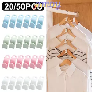 TMOY 20 / 50 Chiếc Móc Treo Quần Áo Kết Nối Móc Vỏ Móc Treo Tiết Kiệm Không Gian Tủ Quần Áo Áo Áo Tổ Chức Kéo Dài Móc Treo Giá Đỡ TMOY
