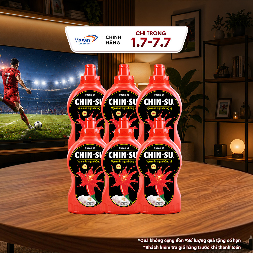 Combo 6 chai Tương Ớt CHIN-SU 500G (Bao bì có thể thay đổi theo đợt nhập hàng)