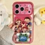 Ốp điện thoại Acrylic hình chú gấu hoạt hình cho iPhone 17 Pro Max 16 15 Pro Max Vỏ bảo vệ chống sốc