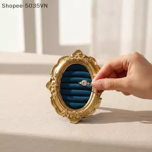 {AKIN} Giá đỡ trưng bày nhẫn với khung hình cổ điển Khay bông tai Trang trí trang sức tinh tế để trang trí nội thất và trưng bày cửa hàng {a}