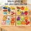 Trò Chơi Ghép Hình 3D Gỗ 6 Trong 1 Phát Triển Trí Tuệ Cho Trẻ 0-3 Tuổi Hình Trái Cây Rau Củ Động Vật