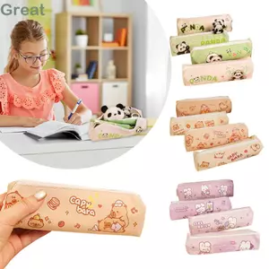 Hộp đựng bút chì TUYỆT VỜI, Túi đựng bút chì Panda Capybara dung tích lớn, Hộp văn phòng phẩm hoạt hình dễ thương Thỏ vải Canvas