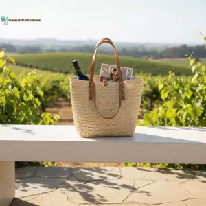 BeautifulHomeA 1 Cái Bohemian Thời Trang Mùa Hè Ống Hút Đi Biển Túi Tote Dệt Tay Nữ Đeo Vai Túi Du Lịch Mua Sắm Dệt Túi VN