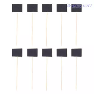 WANYEDI 20 CÁI Nhãn thực vật, Bảng tin nhắn gỗ bảng phấn hình chữ nhật, Thanh tròn dài bền Dễ dàng làm sạch Giá đỡ nhãn thực vật có thể tái sử dụng Trang trí đám cưới