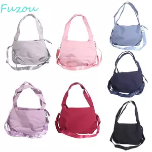 Túi đeo vai Nylon FUJIOU, Túi đựng bánh bao dây kéo màu trơn phong cách Hàn Quốc, Túi đeo chéo thể thao nhẹ đơn giản Túi đeo chéo nữ