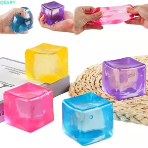 QEARY Khối Giác Quan, Gel Glutinous Filled Cube Bóp Bóng, Chống Lo Âu Mềm Mại Trong Suốt Kết Cấu Maltose Chậm Đồ Chơi Rebound Học Sinh Recess