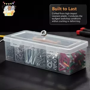 Hộp sắp xếp dụng cụ đa ngăn trong suốt Lưu trữ phần cứng dung lượng lớn cho xưởng nhà để xe Phòng thủ công ELWW