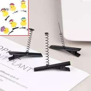 JULYHOT 10 Chiếc Bla Kim Loại Pinch Cá Sấu Kẹp Tóc 40 Mm Có Dây Cuộn Dây Lò Xo Thủ Công Kẹp Tóc Cho Thời Trang Ủng Hộ Đồ Chơi Trẻ Em Massivedeals