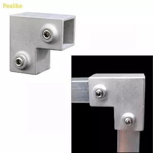 Pealike 20x20mm Vuông Ống Kết Nối Kết Nối Dây Hợp Kim Nhôm 3 Chiều Khuỷu Tay Lắp Kết Nối Phụ Kiện