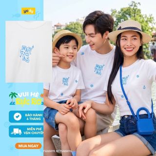 [DREAM TEAM] Áo thun gia đình ba mẹ bé, đồng phục YODY thêu họa tiết tràn MCTS26S035 TCTS26S005 WCTS26S019