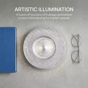 Ziyulinyuk E27 Bóng Đèn UFO LED Trần Bảo Vệ Mắt Tiết Kiệm Ánh Sáng Cố Định Cho Phòng Ngủ Phòng Khách Trang Trí Nhà VN